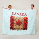 Search for canada maple leaf blankets Red