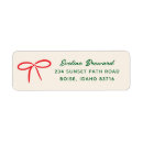 Search for cute return address labels Red bow