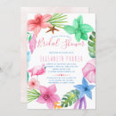 Search for tropical floral bridal shower invitations Flamingo