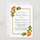 Search for gold frame bridal shower invitations Floral