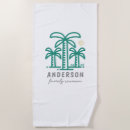 Search for family vacation beach towels Palm tree