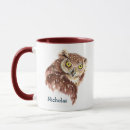 Search for cute owl art mugs Nature