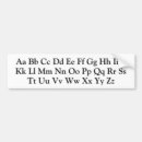 Search for alphabet bumper stickers Abc