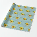 Search for sunflower birthday wrapping paper Rustic