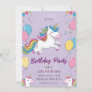 Search for purple unicorn birthday invitations Cute