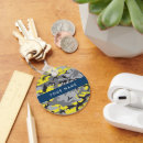 Search for gray yellow round key rings For her