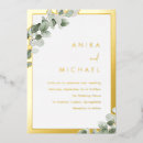 Search for green leaves border wedding invitations Modern