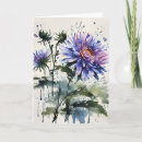 Search for aster flowers cards Watercolor