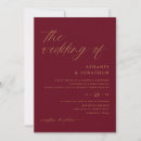 Search for burgundy and gold wedding invitations Modern