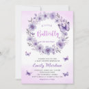 Search for purple butterfly baby shower invitations Boho