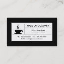 Search for coffee business cards Black and white