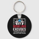 Search for funny sports key rings Bowling