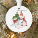 Search for snowmen christmas tree decorations Red and green