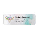 Search for skull return address labels Watercolor