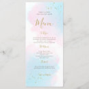 Search for blue and gold wedding menus Modern