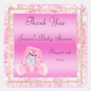 Search for cute bunny baby shower stickers Thank you