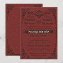 Search for red damask wedding invitations Gothic