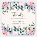 Search for purple watercolor wedding stickers Green leaves