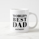 Search for best dad in the world mugs Typography