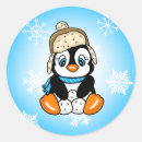 Search for cute penguin stickers Winter baby shower