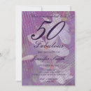 Search for purple white 50th birthday invitations Lavender