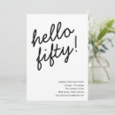 Search for typography 50th birthday invitations Elegant birthday party