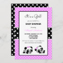 Search for pink panda invitations Girl