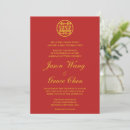 Search for red gold chinese wedding invitations Traditional