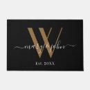 Search for black and gold doormats Newlyweds