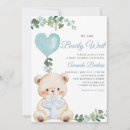 Search for boho teddy bear baby shower invitations Greenery
