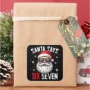Search for funny santa stickers Xmas