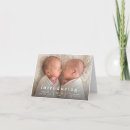 Search for twin birth announcement cards Typography