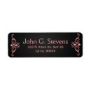 Search for red ornament return address labels Elegant