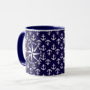 Search for anchor and compass mugs Blue