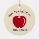Search for red apple christmas tree decorations Best teacher ever