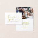 Search for real foil wedding thank you cards Gold