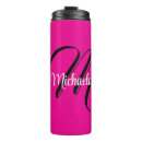 Search for monogram name travel mugs Hot pink