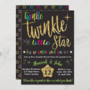 Search for chalkboard gender reveal invitations Twinkle twinkle