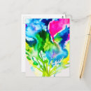Search for abstract flowers postcards Watercolor