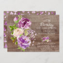 Search for rustic floral birthday invitations Flowers