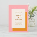Search for pink and orange wedding save the dates Simple