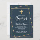 Search for geometric christening invitations Cross