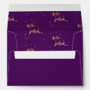 Search for purple and gold envelopes Typography