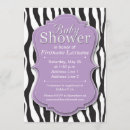Search for zebra print baby shower invitations Girly