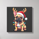 Search for funny christmas canvas prints Pug