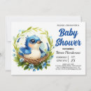 Search for nesting baby boy shower invitations Watercolor