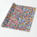 Search for world flags wrapping paper Travel