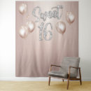 Search for rose gold sweet 16 backdrops Girly