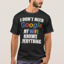 Search for my wife knows everything tshirts Don