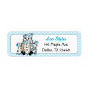 Search for blue polka dots return address labels Cartoon